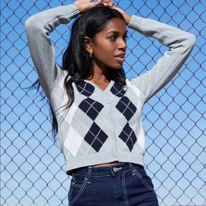 BRANDY MELVILLE/JOHN GALT ARGYLE SWEATER